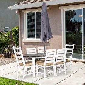 Patio Dining Set for 6 (Option: Coffee-1020x510x300 mm)