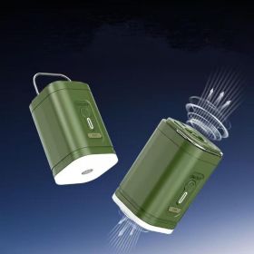 2026 Portable Air Pump With Retractable Keychain And Three-Level Adjustable Light For Quick Inflation And Pumping,Ideal For Camping, Travel, And (Option: Green)