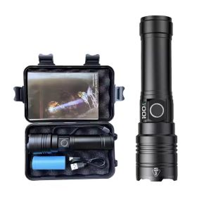 Rechargeable Flashlight (Option: Black)