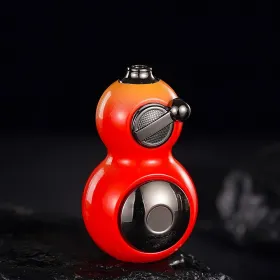 Torch Lighter, Black Myth Gourd Shape Lighter, Metal Windproof Torch Lighter, Portable Lighter, Flame Size Adjustable Refillable Gas Lighter, Met (Option: Red)