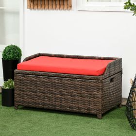 34 Gallon Outdoor Storage Bench Deck Box (Option: Red-1060x230x560 mm)