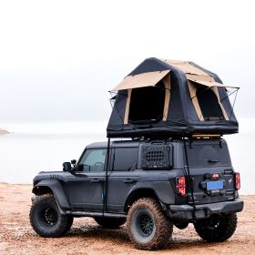 New Design 4x4 Offroad Car Roof Top Tent Amphibious Inflatable Tent With Ladder For Camping( With Ladder, Two Tone Style, Khaki & Black) (Color: AS PIC)